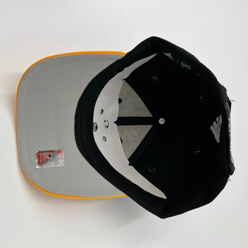 Adidas Sidney Crosby Pittsburgh Penguins NHL Hat Black Yellow Adjustable Cap 87 - Picture 5 of 8